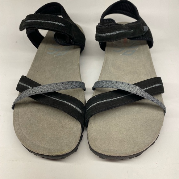 Merrell Terran Cross II Sport Sandals Women's Size 11 Black Gray Leather - Picture 5 of 9